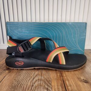 Chaco Z/1 Classic Tetra Moss Womens Size 11 Black Striped Hiking Strappy Sandals